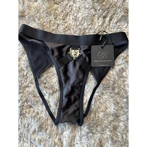 Honey Birdette WATSON🐺🖤 Black and Gold Brief XS